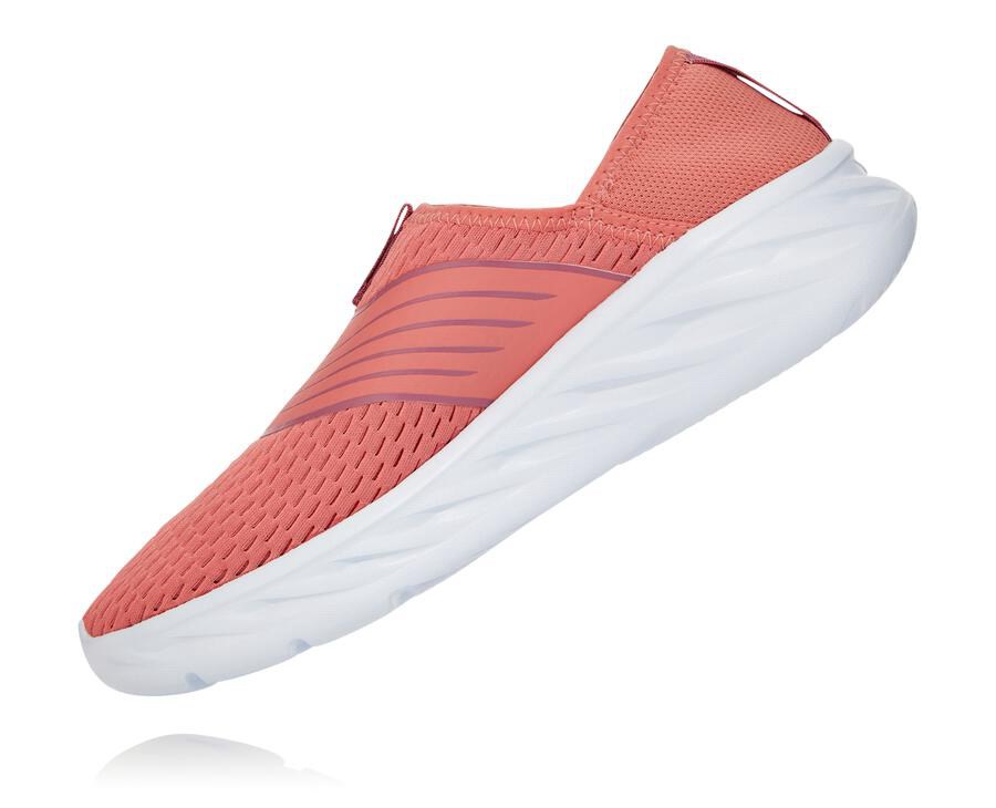 Hoka One One Womens Sandals - ORA Recovery - Orange/White - FSDA47806
